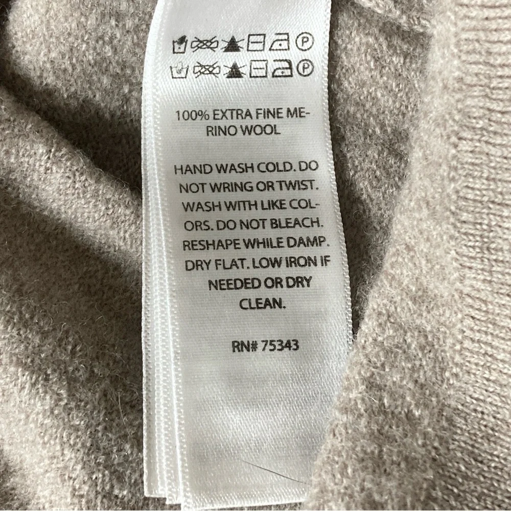 Christian Lacroix Shirt Sweater Men’s Beige Size M Extra fino Merino Wool - Picture 9 of 16